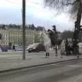 A horse waits to cross the road at a pedestrian crossing, A Few Hours in Skansen, Stockholm, Sweden - 17th December 2007