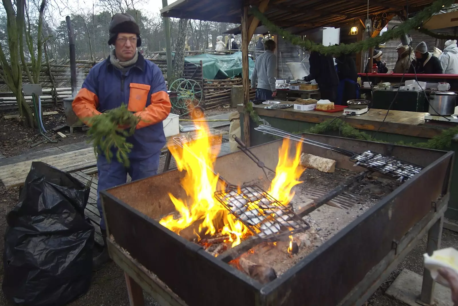 Flamed herrings, from A Few Hours in Skansen, Stockholm, Sweden - 17th December 2007