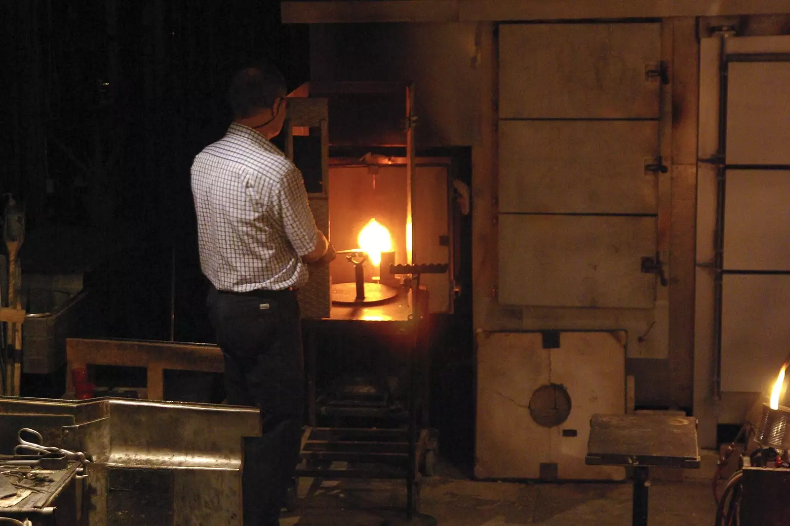 Melting glass in a furnace, from A Few Hours in Skansen, Stockholm, Sweden - 17th December 2007