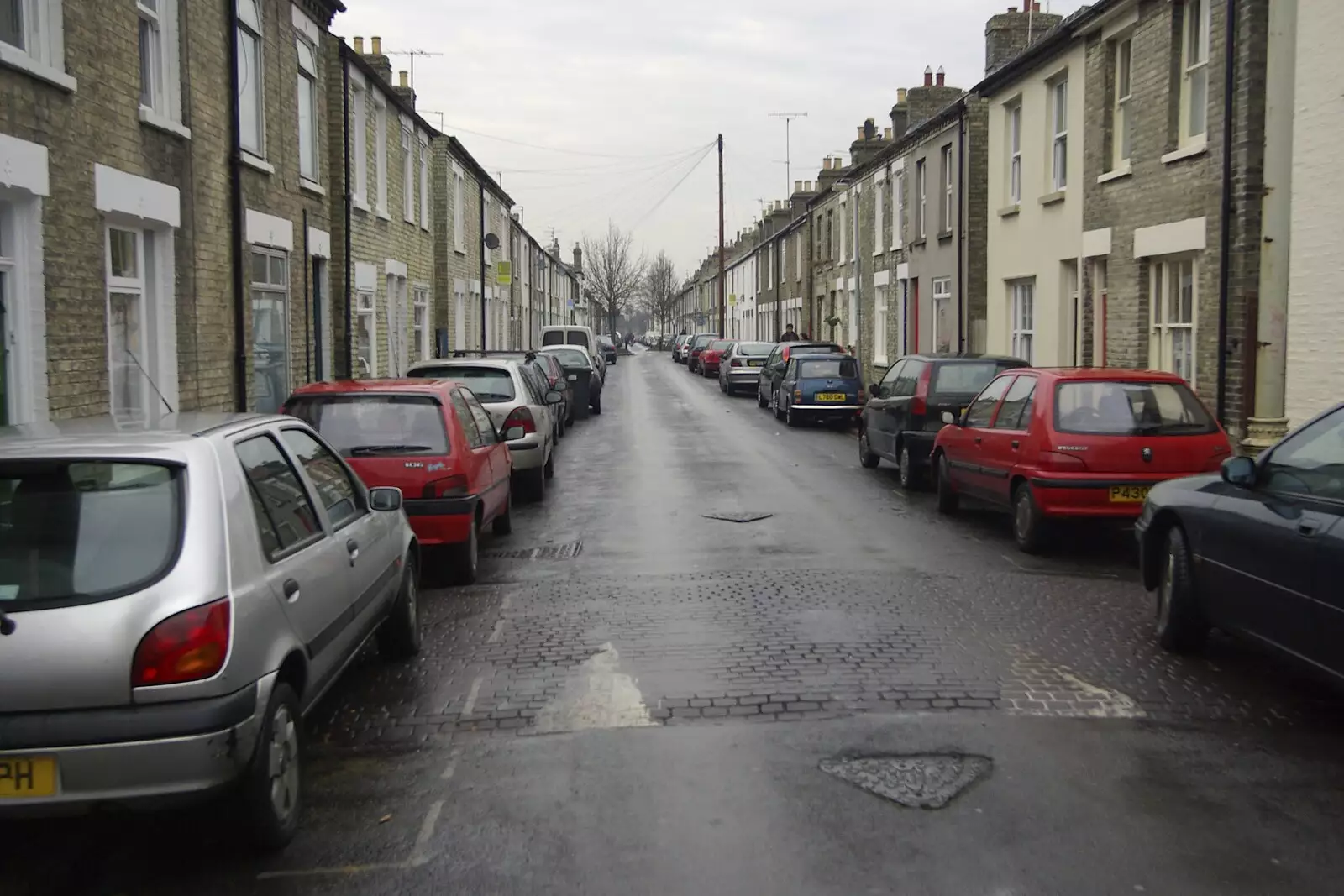 A damp Catherine Street, Cambridge, from Taptu's Christmas Bash, La Raza, Cambridge - 21st December 2007