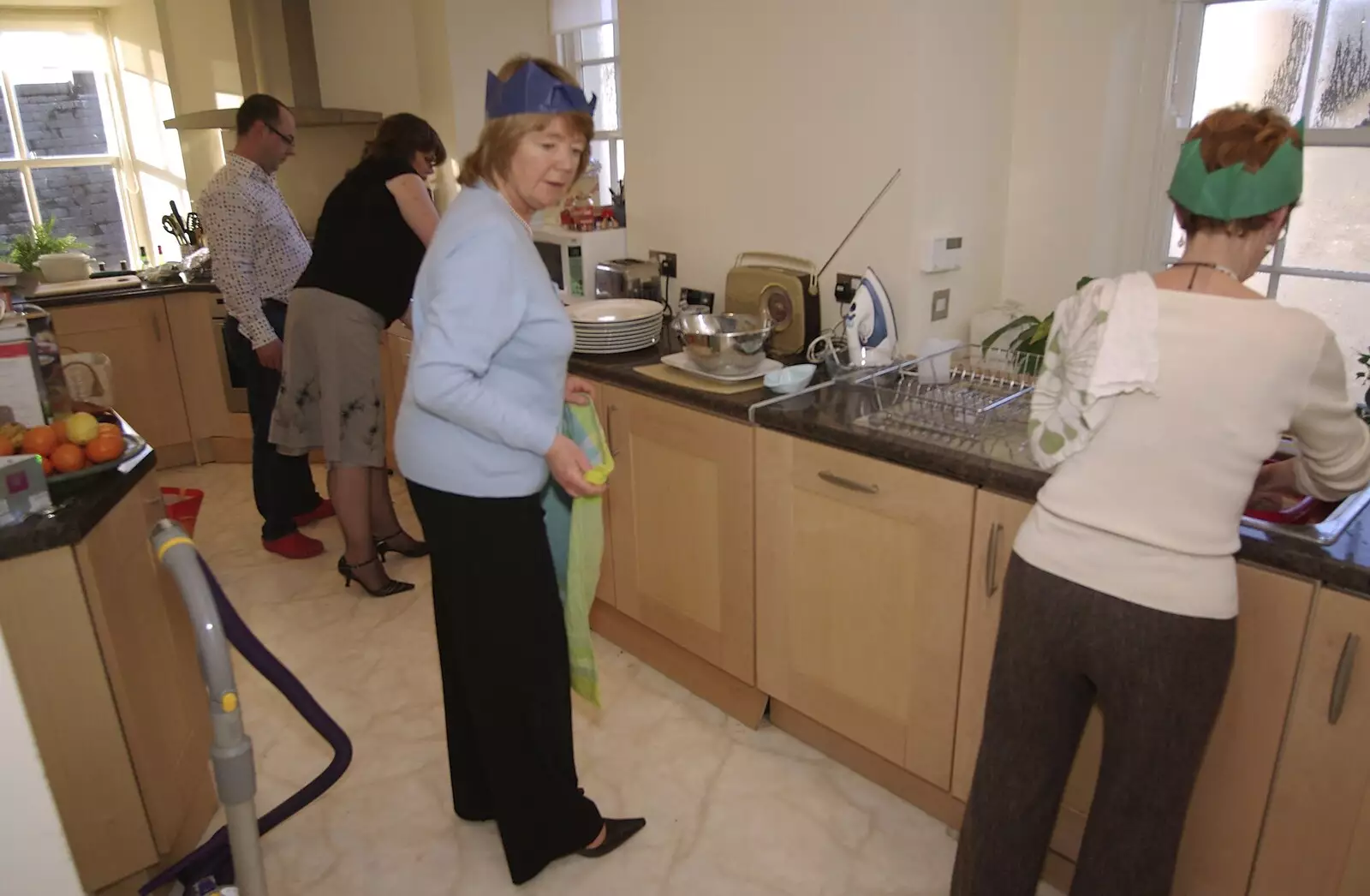 Mother helps out a bit, from Christmas at Sis and Matt's, Chagford, Devon - 25th December 2007