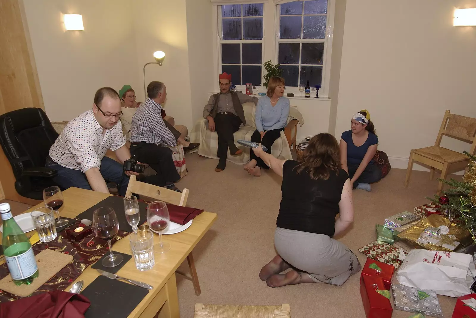 Presents are opened, from Christmas at Sis and Matt's, Chagford, Devon - 25th December 2007