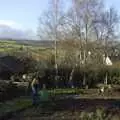 Matt rummages around with his compost bin, Matt's Allotment and Meldon Hill, Chagford, Devon - 26th December 2007