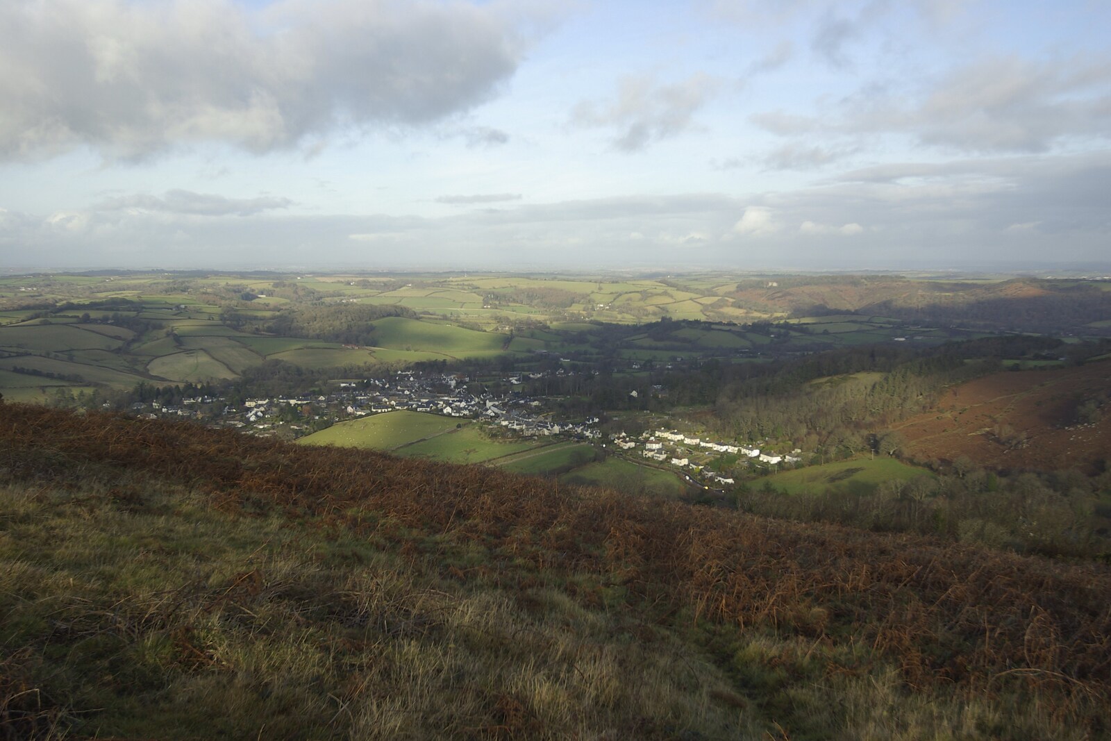 The town of Chagford viewed from Meldon Hill from Matt's Allotment and Meldon Hill, Chagford, Devon - 26th December 2007