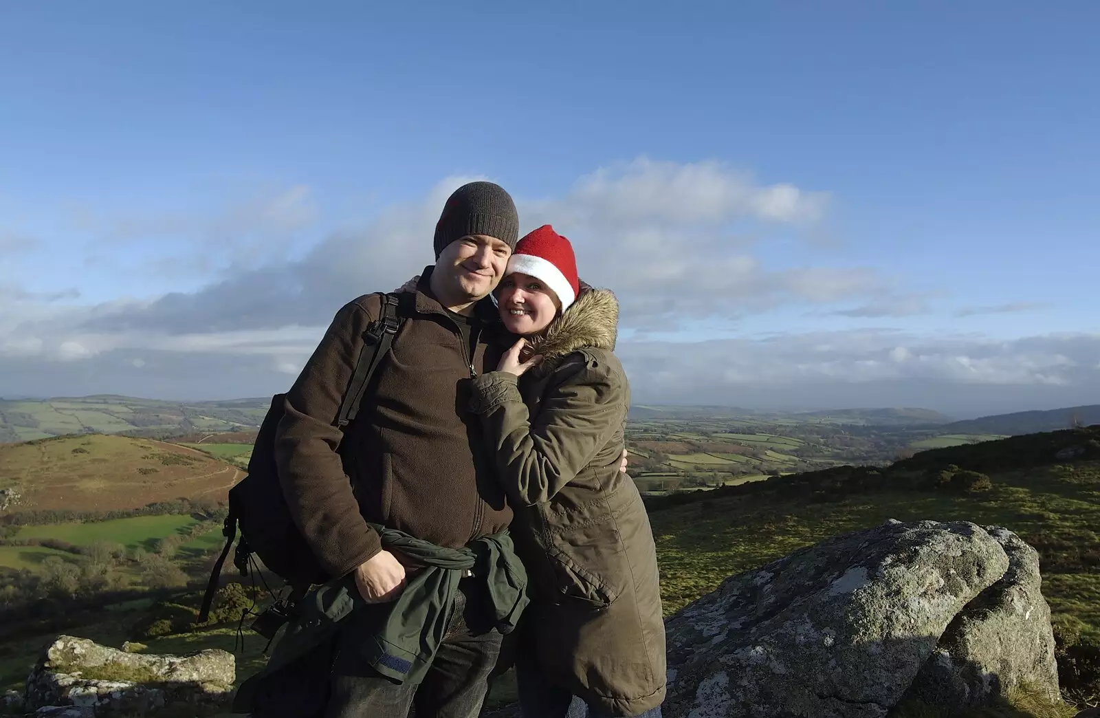 Nosher and Isobel, from Matt's Allotment and Meldon Hill, Chagford, Devon - 26th December 2007