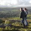 Matt and Sis look out over the moor, Matt's Allotment and Meldon Hill, Chagford, Devon - 26th December 2007