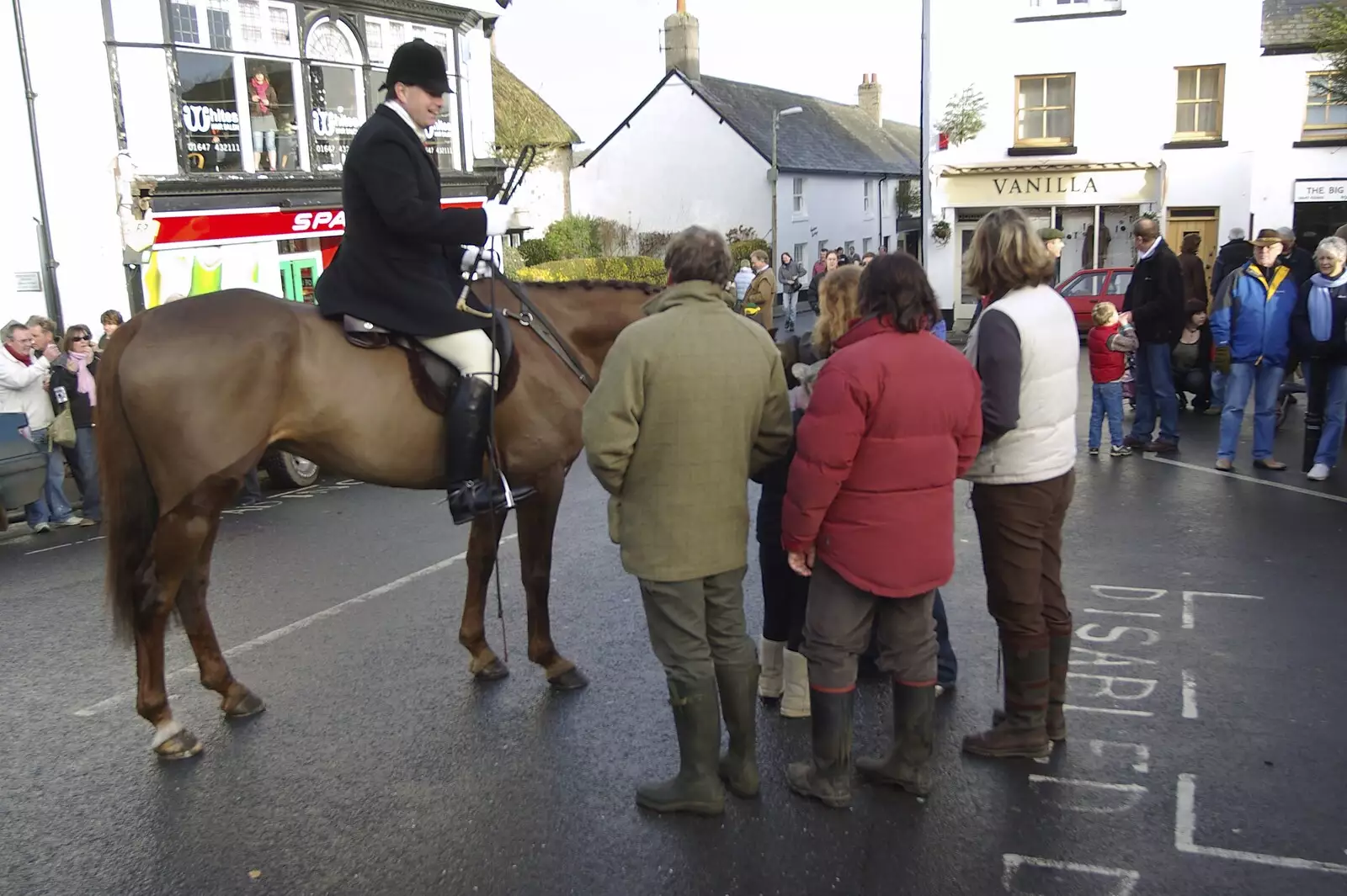 A horse on North Street, from A Boxing Day Hunt, Chagford, Devon - 26th December 2007