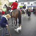 The woman and dog wander off, A Boxing Day Hunt, Chagford, Devon - 26th December 2007