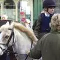 A small boy on a crazy-eyed pony, A Boxing Day Hunt, Chagford, Devon - 26th December 2007