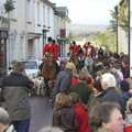 The hounds head up from Mill Street, A Boxing Day Hunt, Chagford, Devon - 26th December 2007