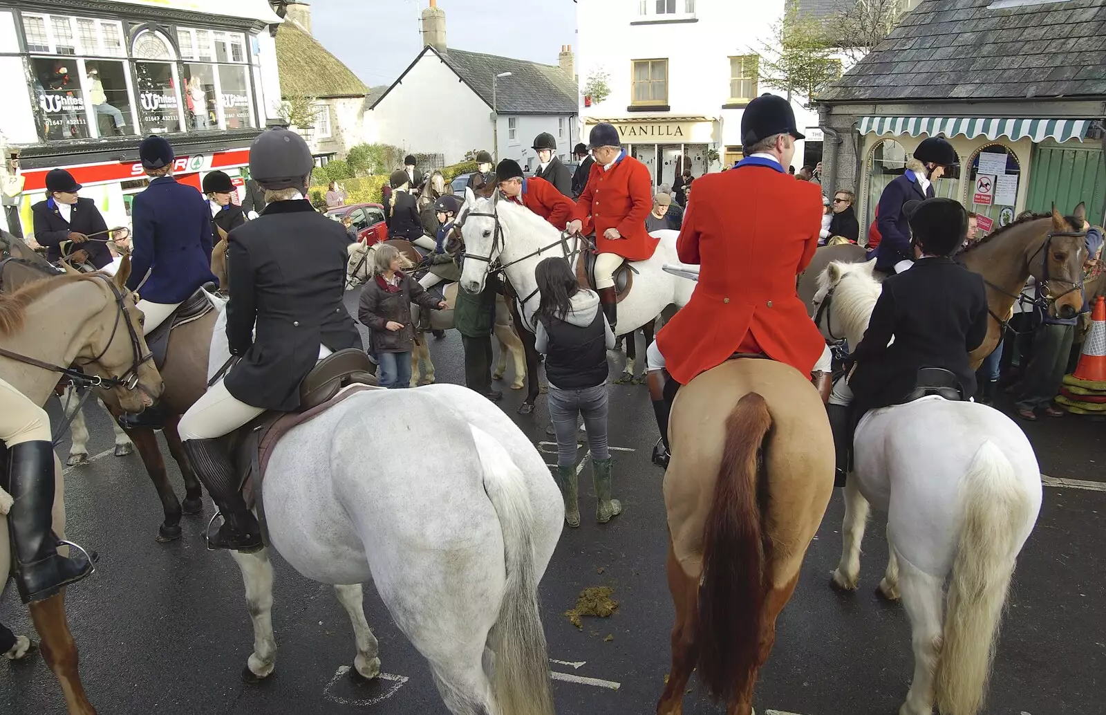 Horses' arses, from A Boxing Day Hunt, Chagford, Devon - 26th December 2007