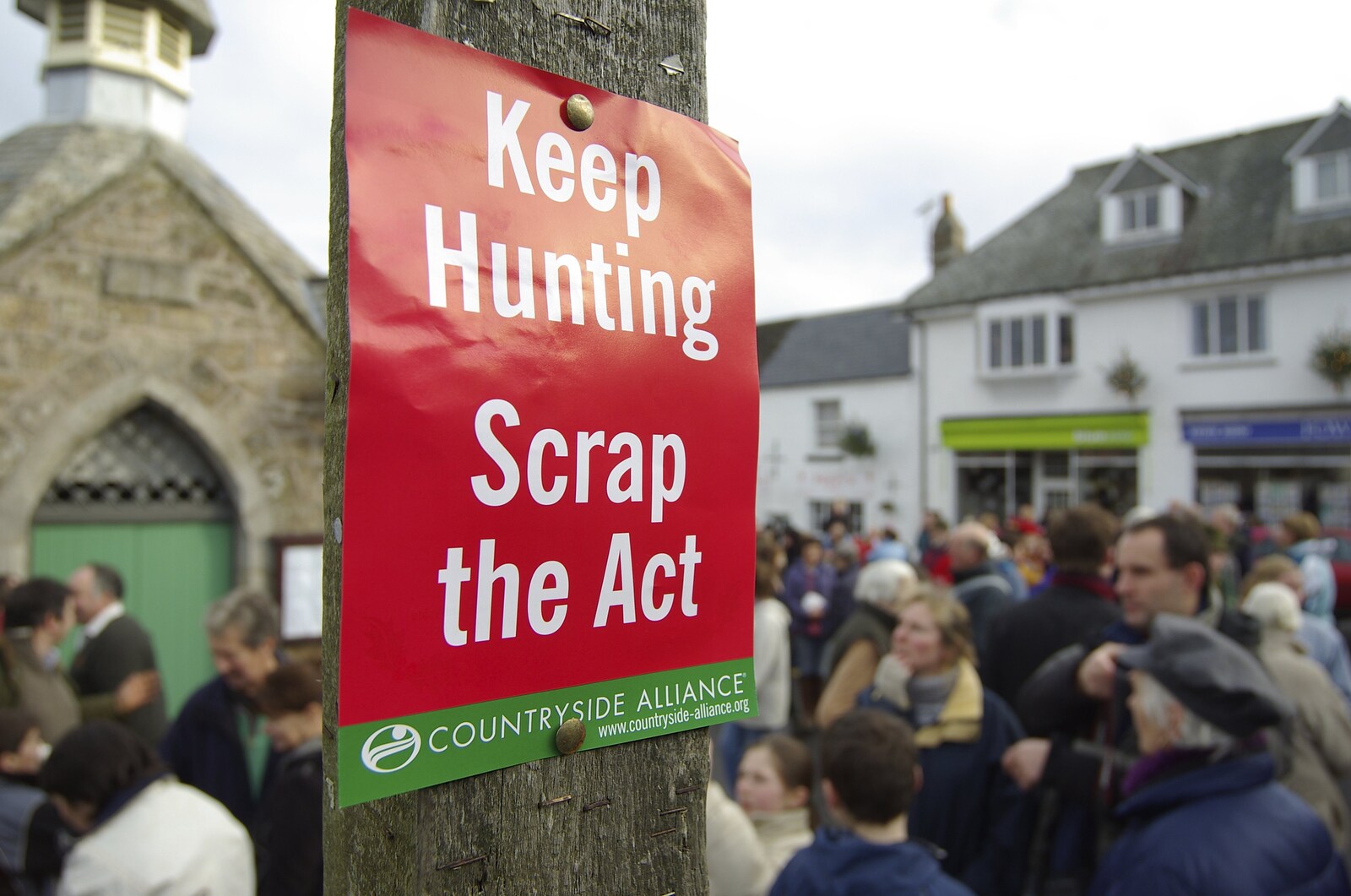 A little bit of politics from A Boxing Day Hunt, Chagford, Devon - 26th December 2007