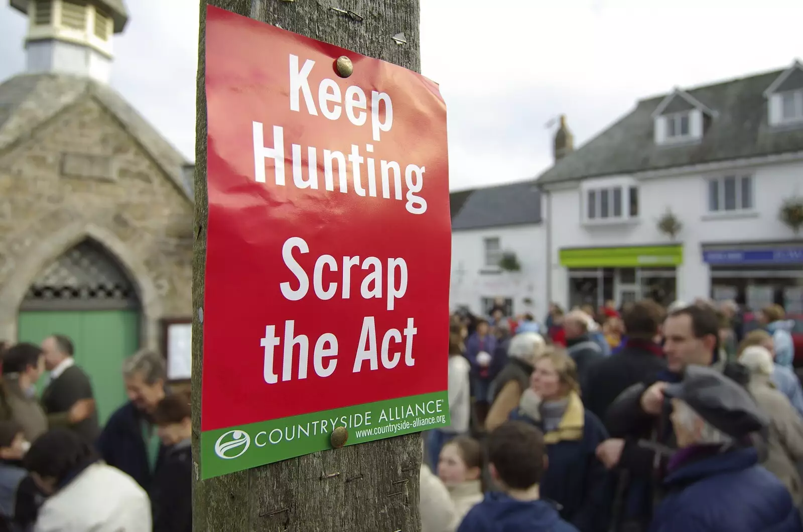 A little bit of politics, from A Boxing Day Hunt, Chagford, Devon - 26th December 2007