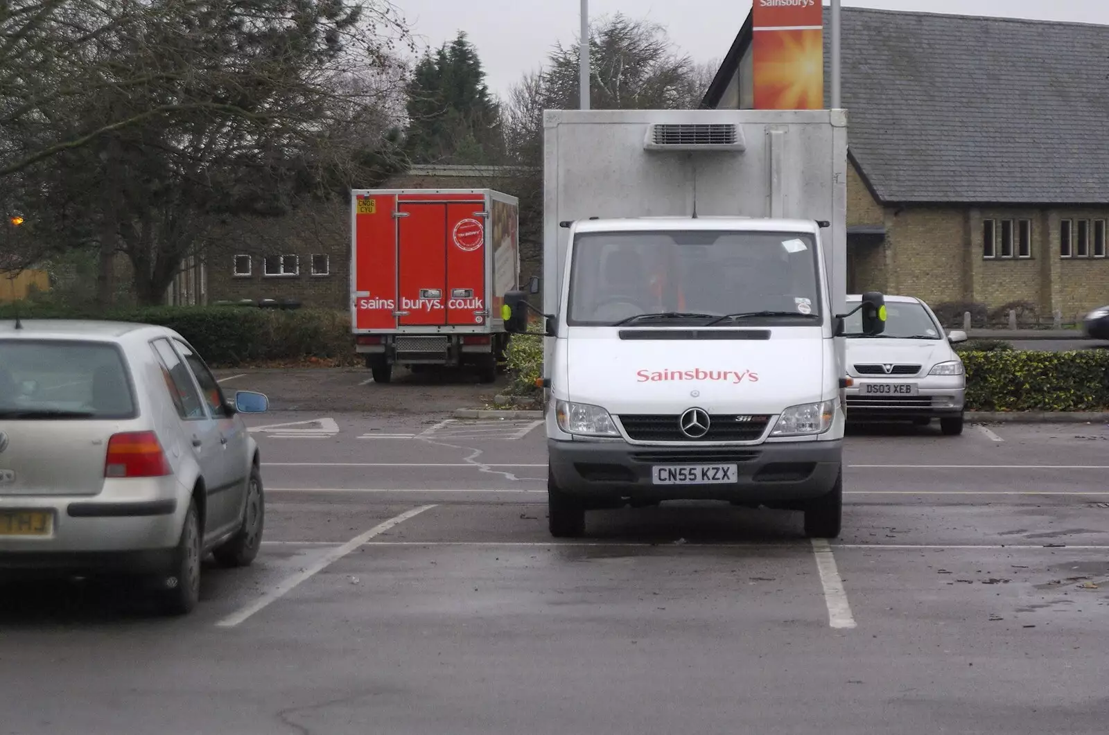 A Sainsbury's driver sets a good example, from A Post-Christmas Trip to Orford, Suffolk - 29th December 2007