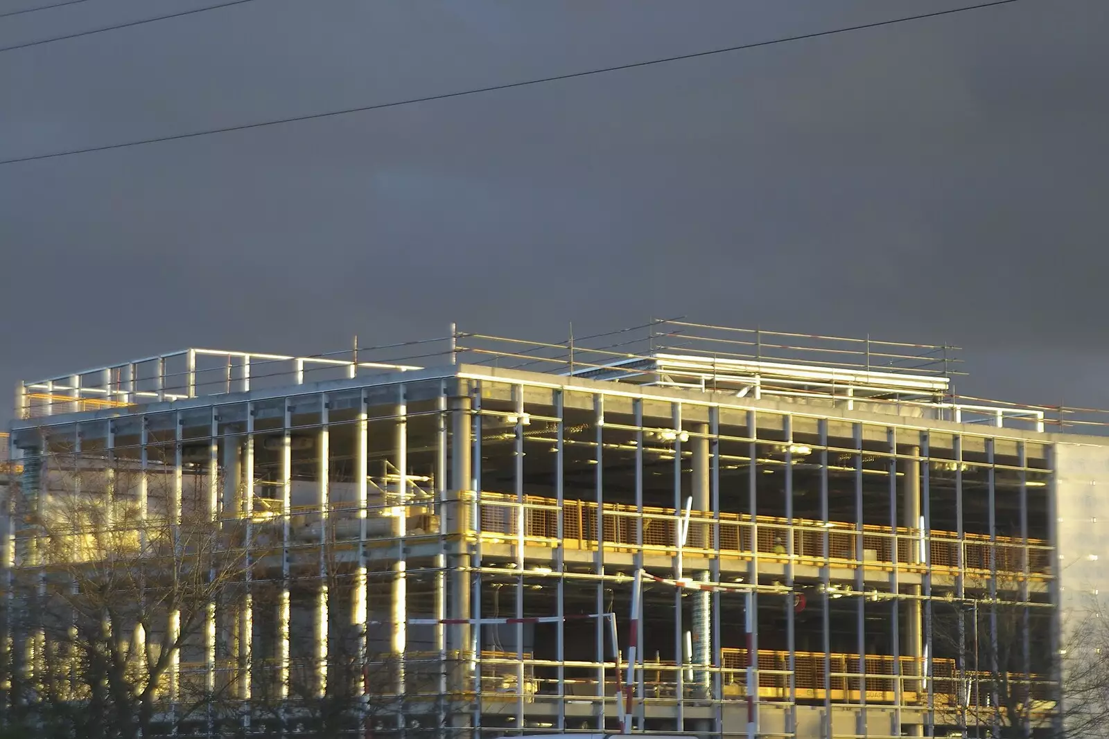 A building skeleton on the Science Park, from A Post-Christmas Trip to Orford, Suffolk - 29th December 2007