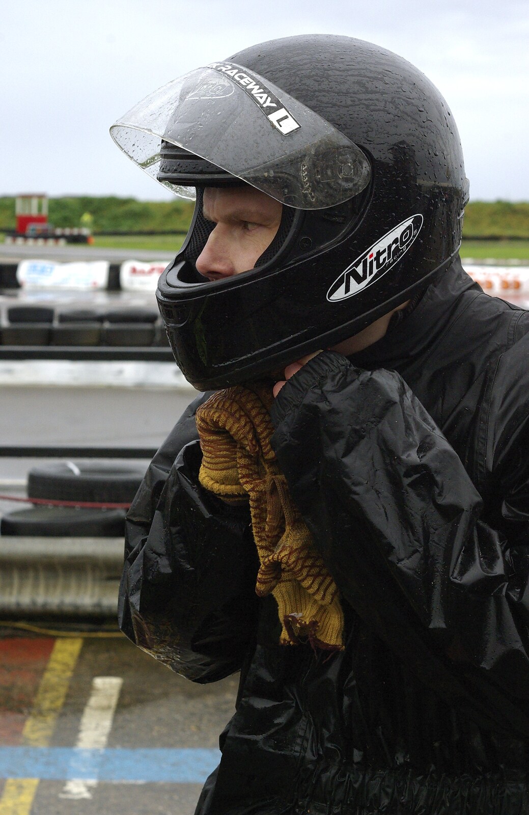 Gov's Stag-Day Karting, Ellough Airfield, Beccles, Suffolk - 19th January 2008: Bill zips up his boiler suit