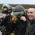 Dave smiles, Gov's Stag-Day Karting, Ellough Airfield, Beccles, Suffolk - 19th January 2008