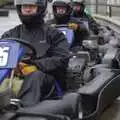 Marc heads up the next heat, Gov's Stag-Day Karting, Ellough Airfield, Beccles, Suffolk - 19th January 2008