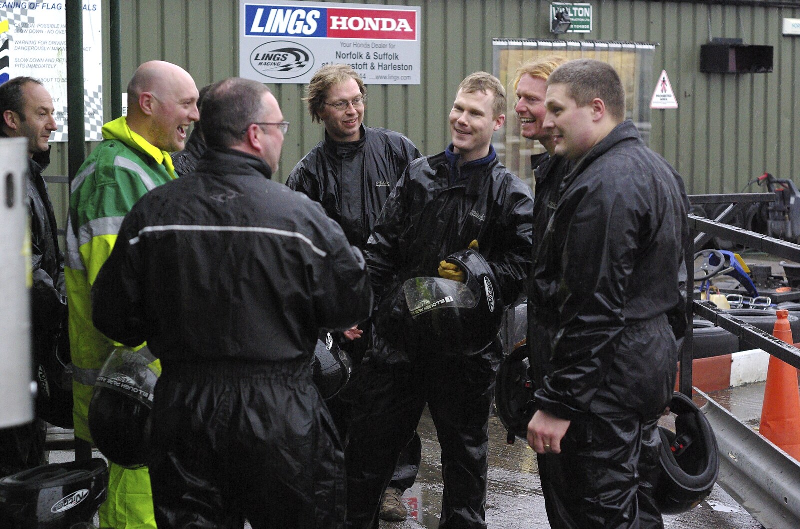 Gov's Stag-Day Karting, Ellough Airfield, Beccles, Suffolk - 19th January 2008: Team talk