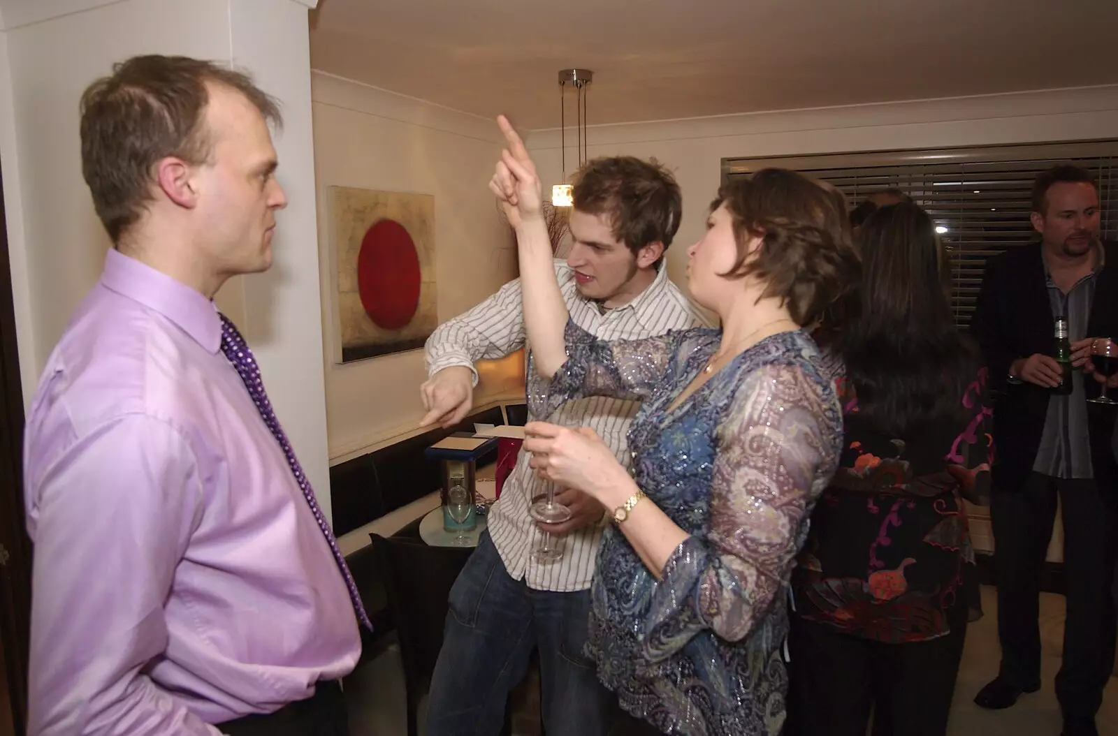 There's a whole load of pointing going on, from Steve's 50th Birthday, Swavesey, Cambridgeshire - 19th January 2008