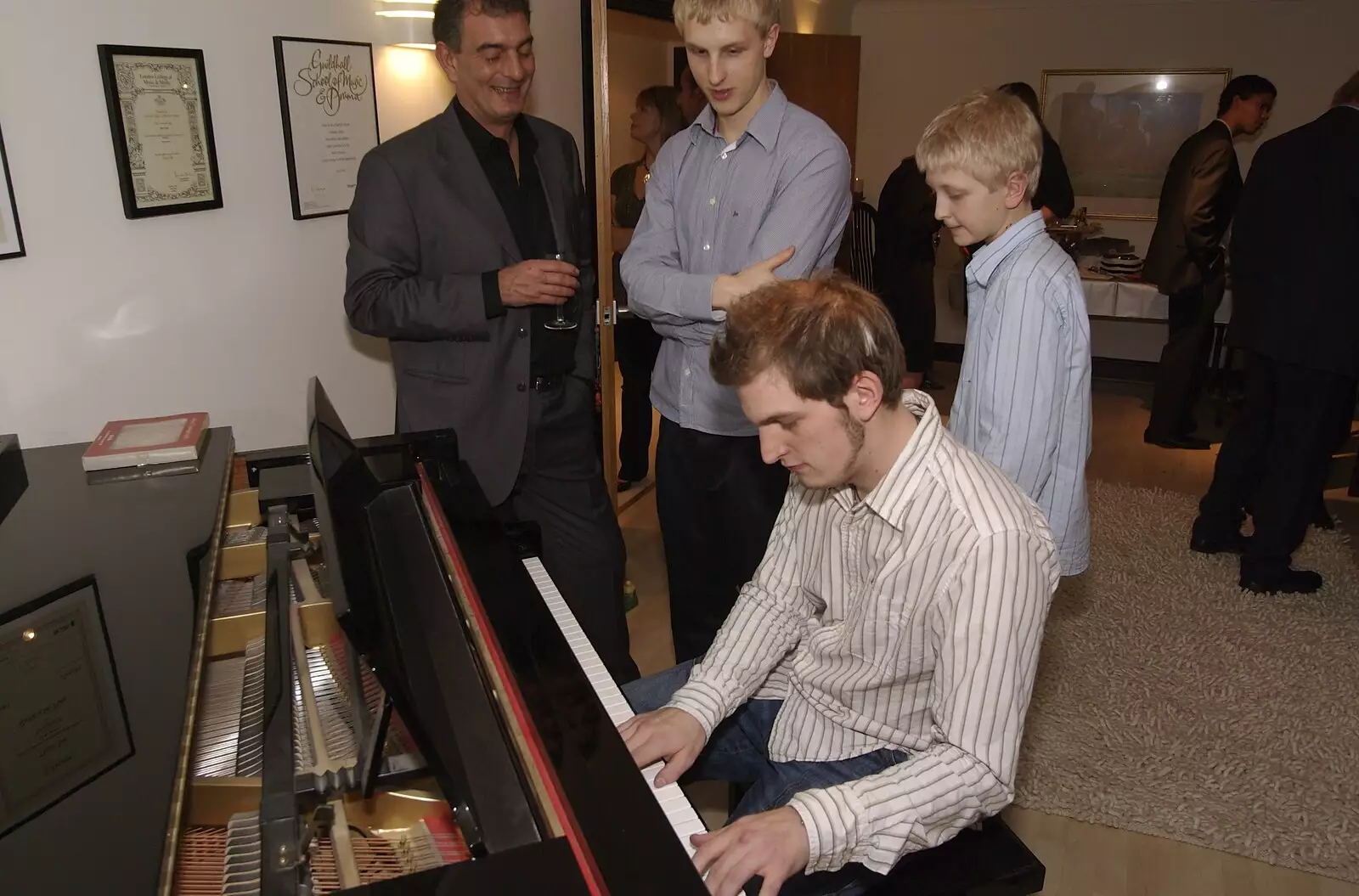 Meanwhile, Al's playing some Satie on piano, from Steve's 50th Birthday, Swavesey, Cambridgeshire - 19th January 2008