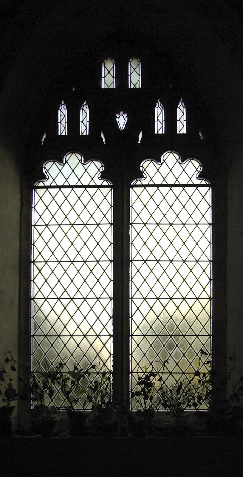 A plain leaded window from Organ Practice, Swiss Fondue and Curry With Gov, Thorndon, Cambridge and Diss - 27th January 2008