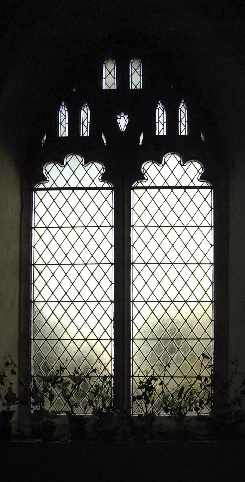 A plain leaded window, from Organ Practice, Swiss Fondue and Curry With Gov, Thorndon, Cambridge and Diss - 27th January 2008