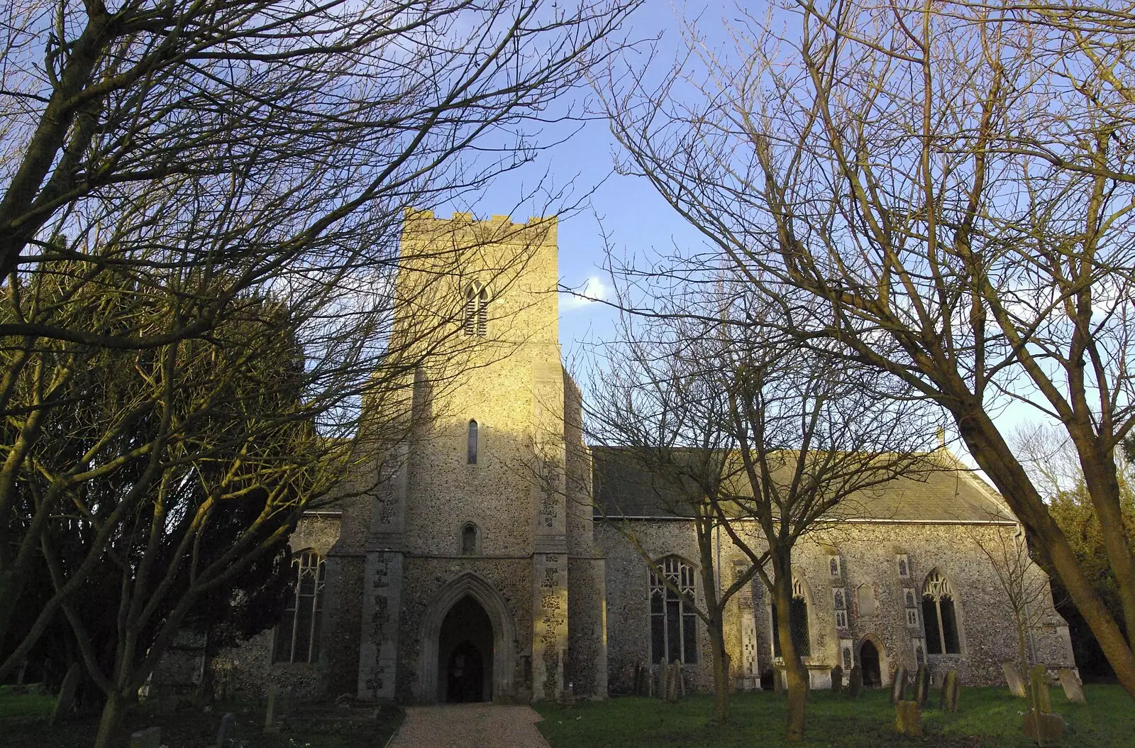 Outside All Saints church, Thorndon , from Organ Practice, Swiss Fondue and Curry With Gov, Thorndon, Cambridge and Diss - 27th January 2008