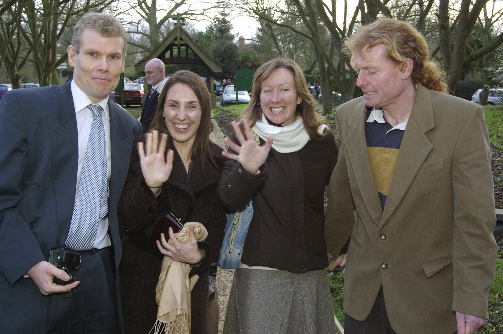 Bill, Carmen, Martina and Wavy from Gov and Rachel's Wedding, Thorndon, Suffolk - 2nd February 2008