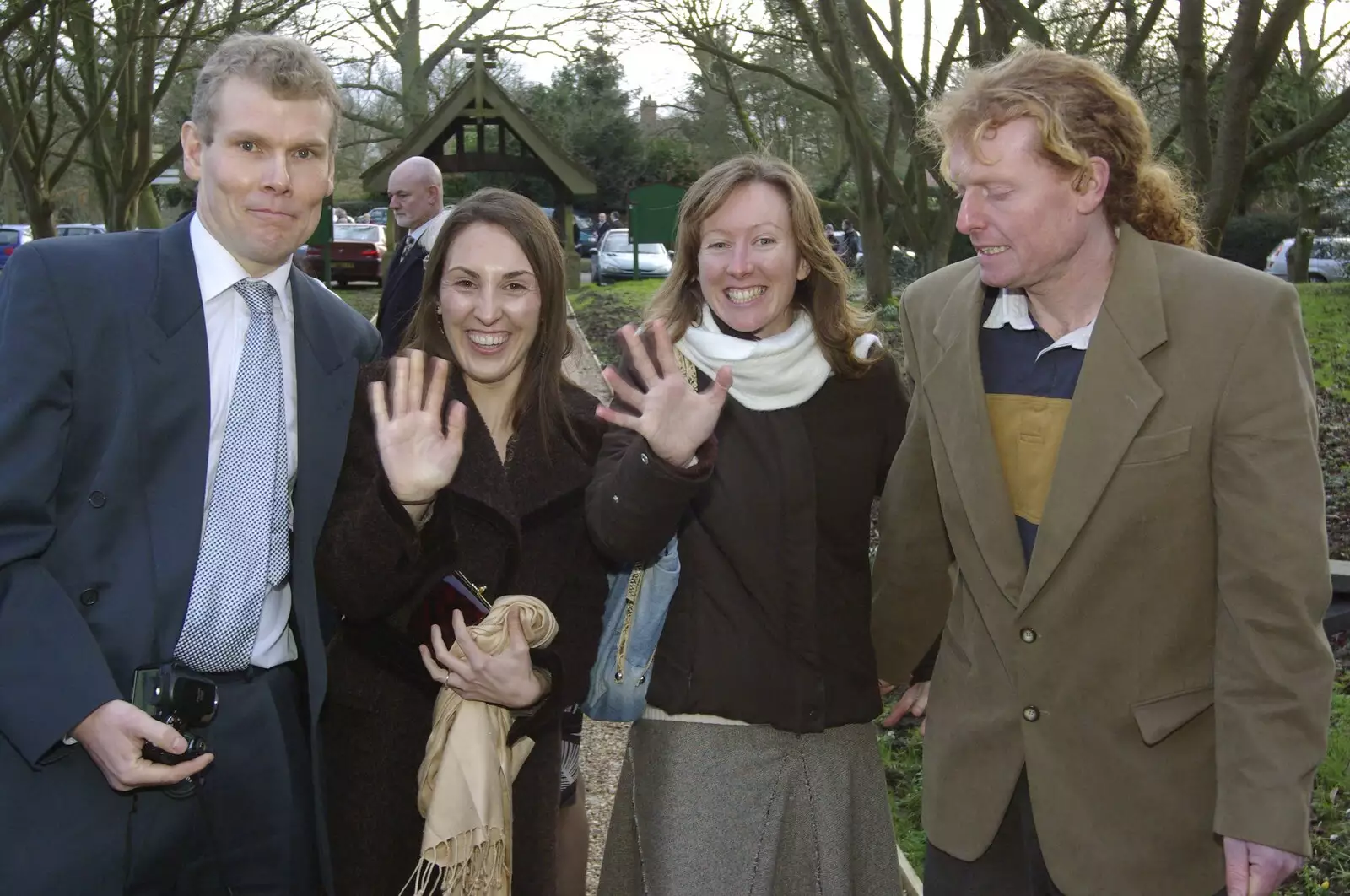 Bill, Carmen, Martina and Wavy, from Gov and Rachel's Wedding, Thorndon, Suffolk - 2nd February 2008