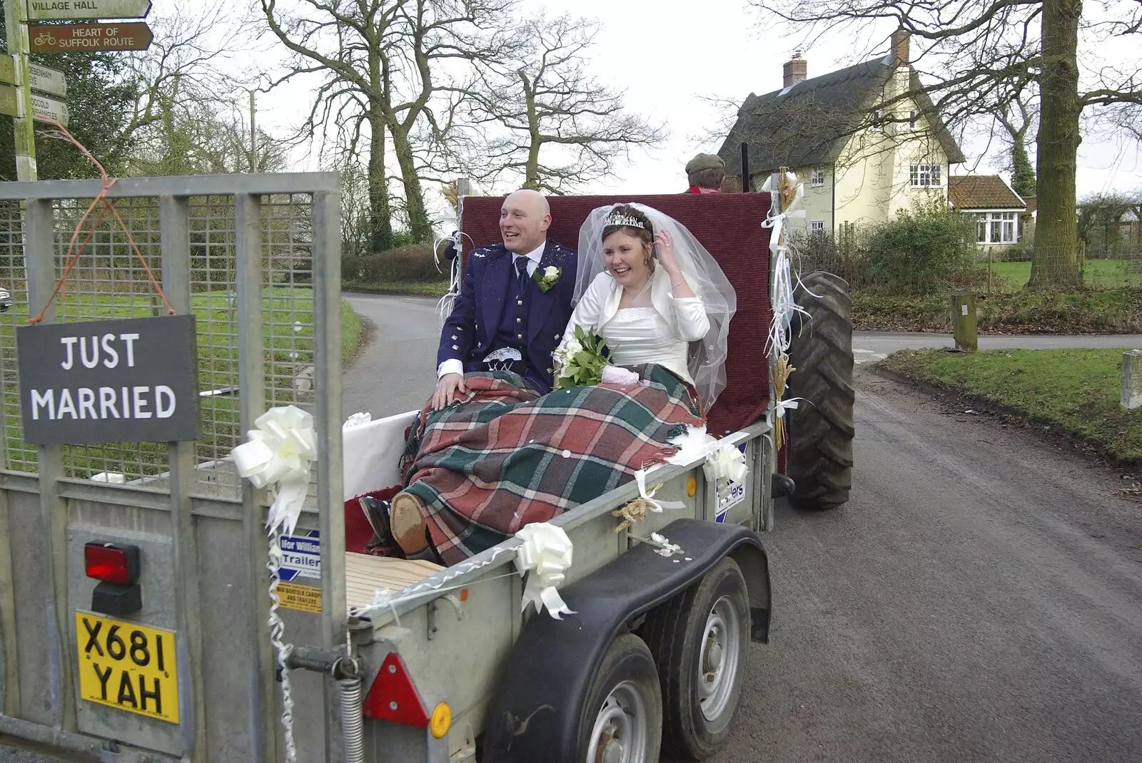 The sign says it all, from Gov and Rachel's Wedding, Thorndon, Suffolk - 2nd February 2008