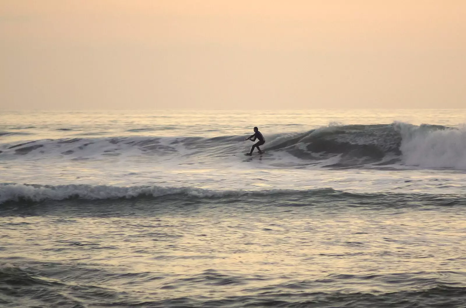 A surfer in the breakers, from San Diego 8: The Beaches of Torrey Pines, and Ramona, California, USA - 29th February 2008