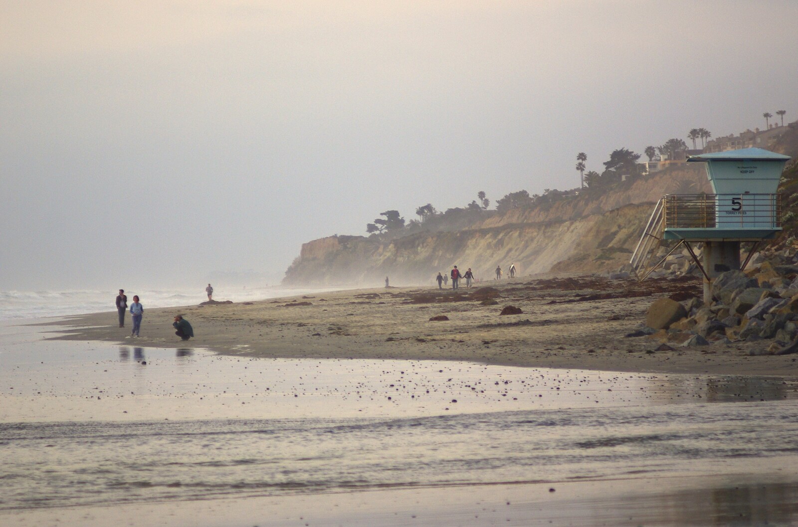 People on the beach from San Diego 8: The Beaches of Torrey Pines, and Ramona, California, USA - 29th February 2008