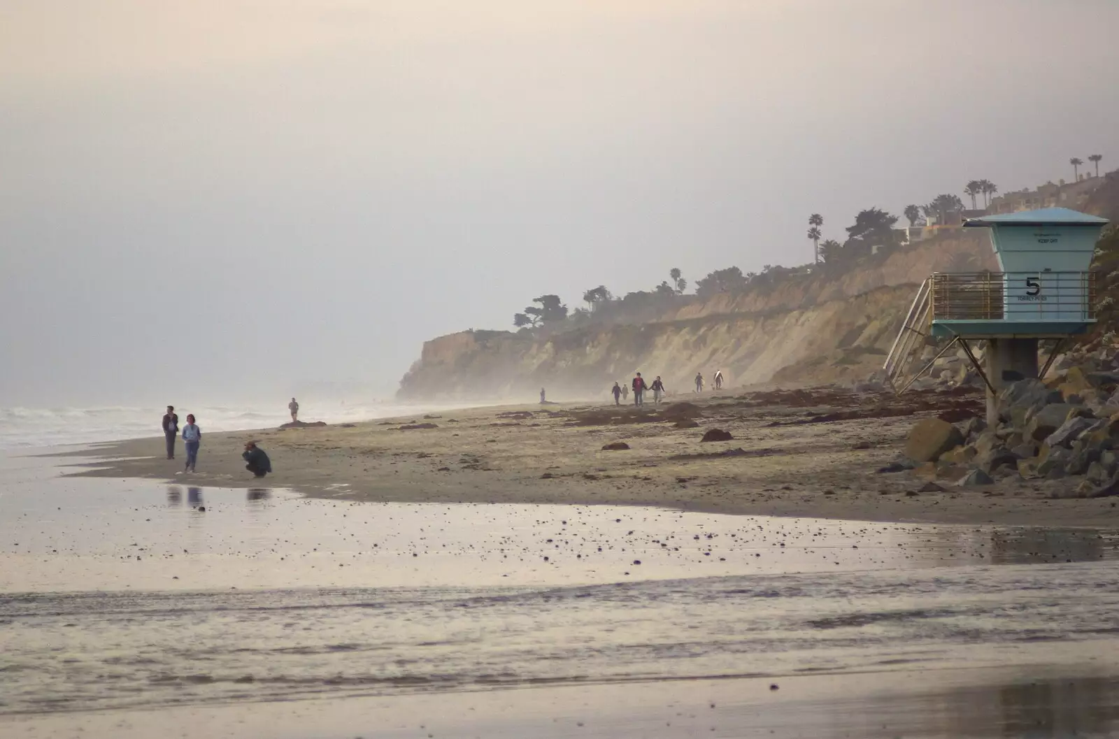 People on the beach, from San Diego 8: The Beaches of Torrey Pines, and Ramona, California, USA - 29th February 2008