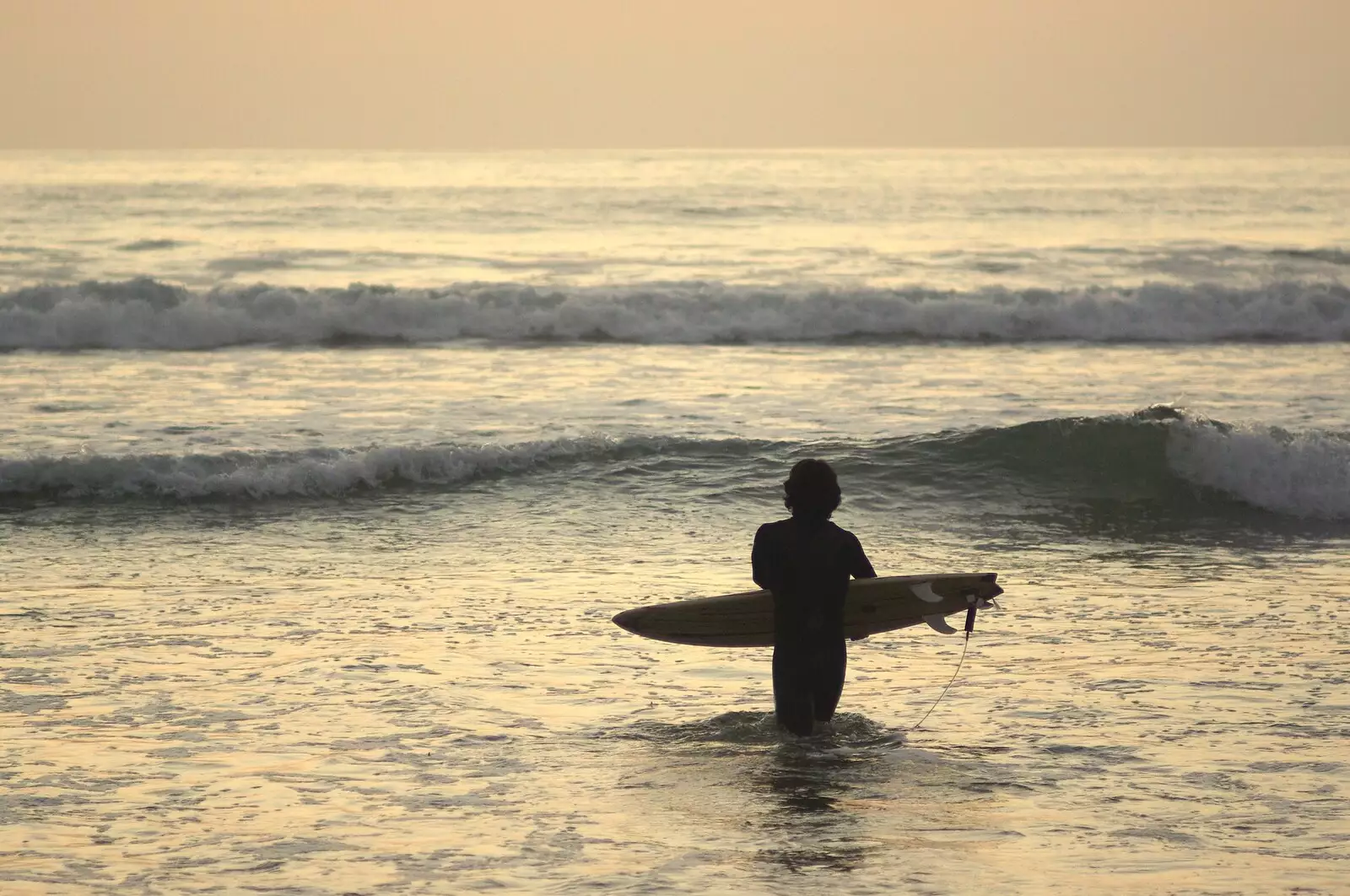 A surfer heads in to the waves, from San Diego 8: The Beaches of Torrey Pines, and Ramona, California, USA - 29th February 2008