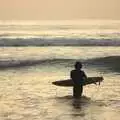 A surfer heads in to the waves, San Diego 8: The Beaches of Torrey Pines, and Ramona, California, USA - 29th February 2008