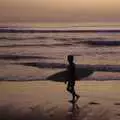 A surfer leaves a trail of footprints in the sand, San Diego 8: The Beaches of Torrey Pines, and Ramona, California, USA - 29th February 2008