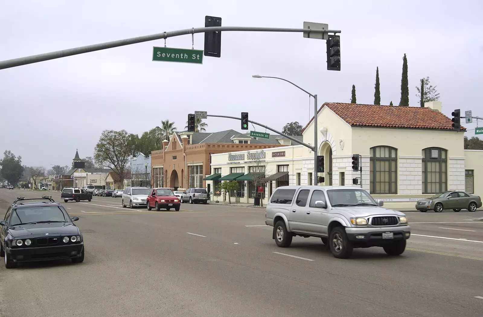 Main Street and Seventh, Ramona, from San Diego 8: The Beaches of Torrey Pines, and Ramona, California, USA - 29th February 2008