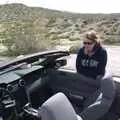 Isobel hangs over the convertible, The End of the World: Julian to the Salton Sea and Back, California, US - 1st March 2008