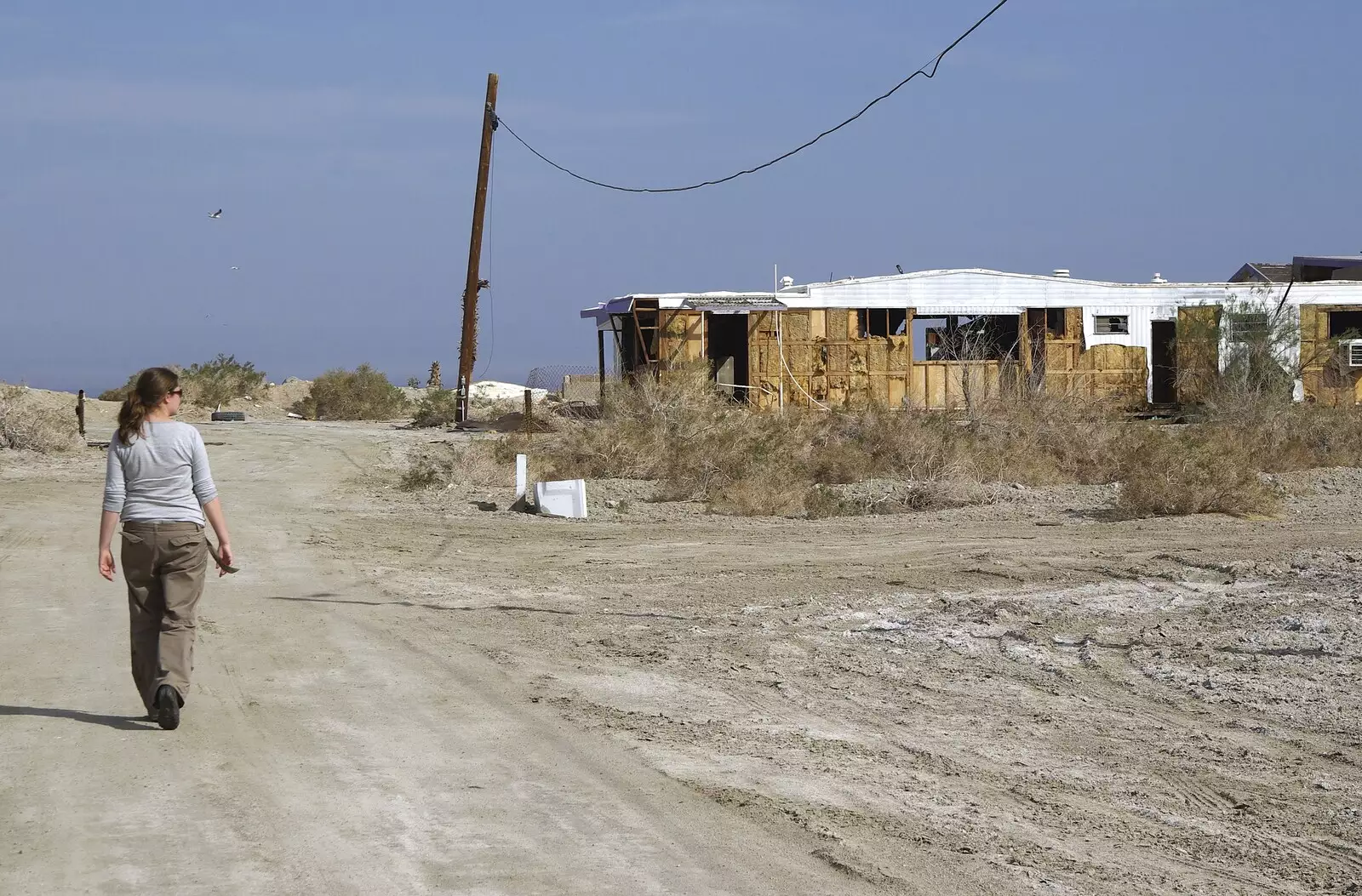 Isobel roams around the post-apocalyptic town, from The End of the World: Julian to the Salton Sea and Back, California, US - 1st March 2008