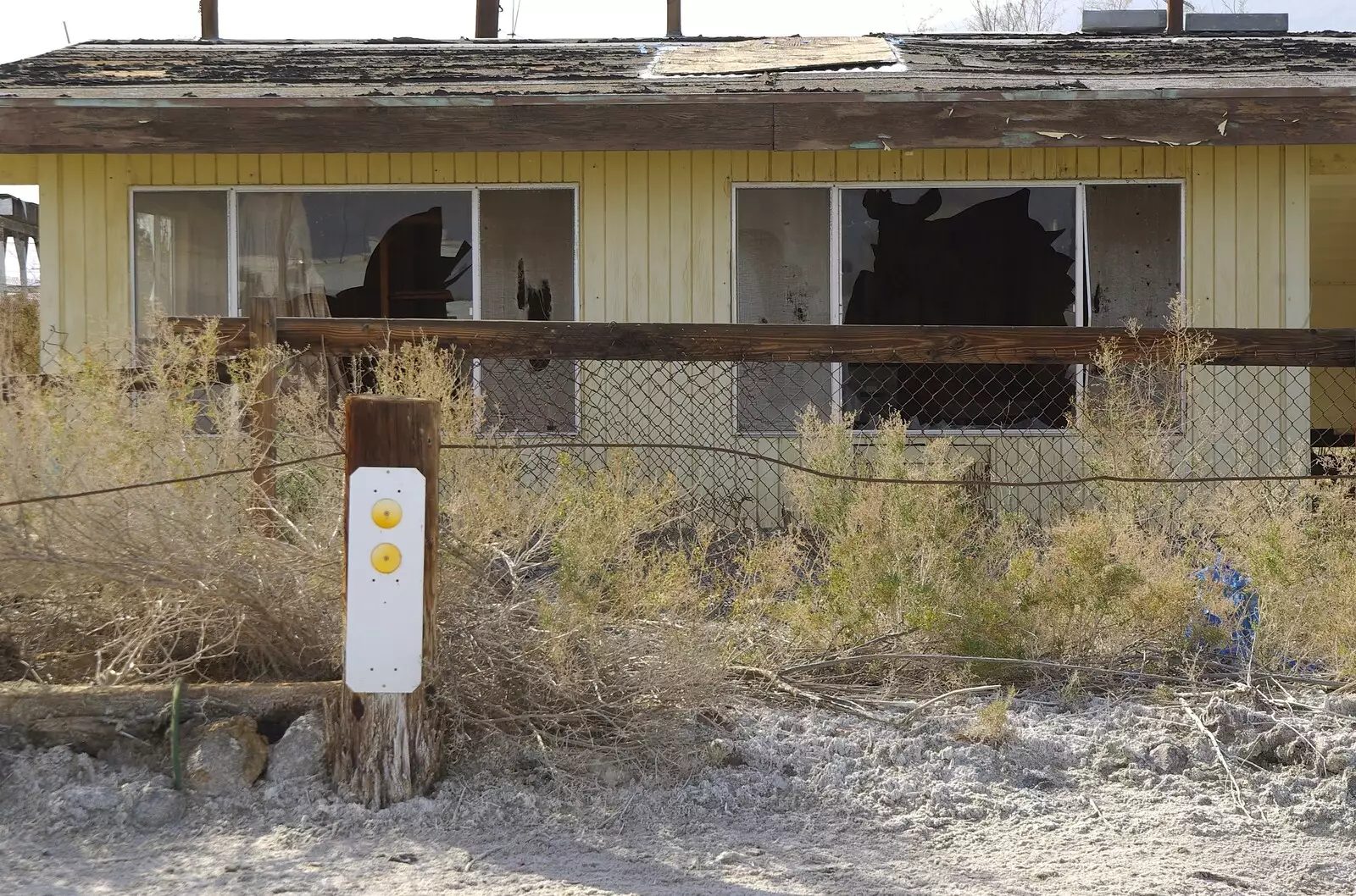 Smashed windows, from The End of the World: Julian to the Salton Sea and Back, California, US - 1st March 2008