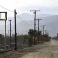 Telegraph poles lead the way out of town, The End of the World: Julian to the Salton Sea and Back, California, US - 1st March 2008