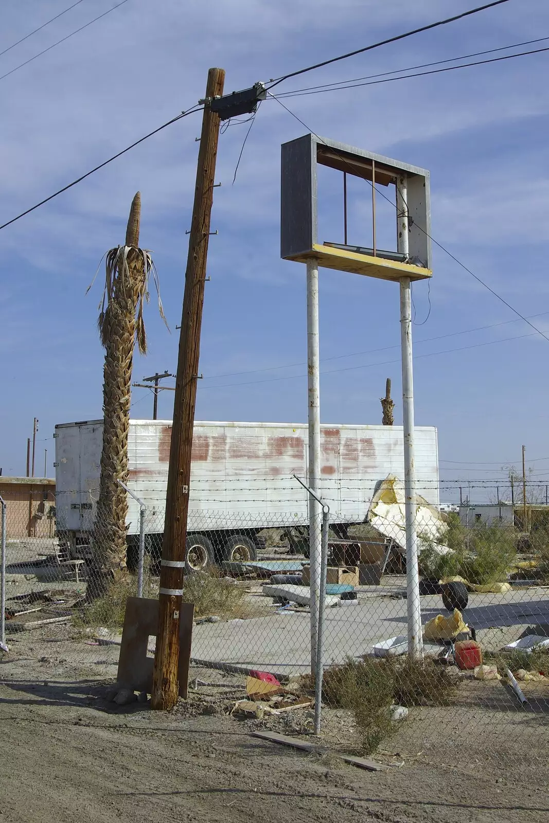 An abandoned semi trailer and shop sign, from The End of the World: Julian to the Salton Sea and Back, California, US - 1st March 2008