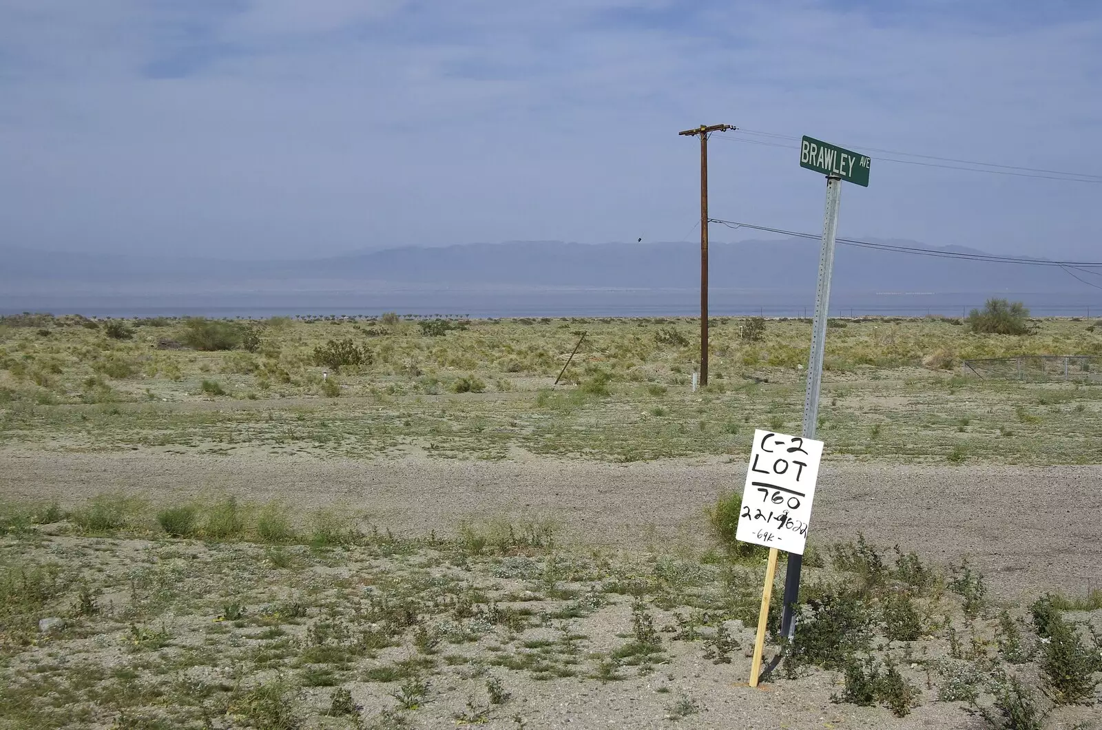 Optimistic plots of land are for sale, from The End of the World: Julian to the Salton Sea and Back, California, US - 1st March 2008