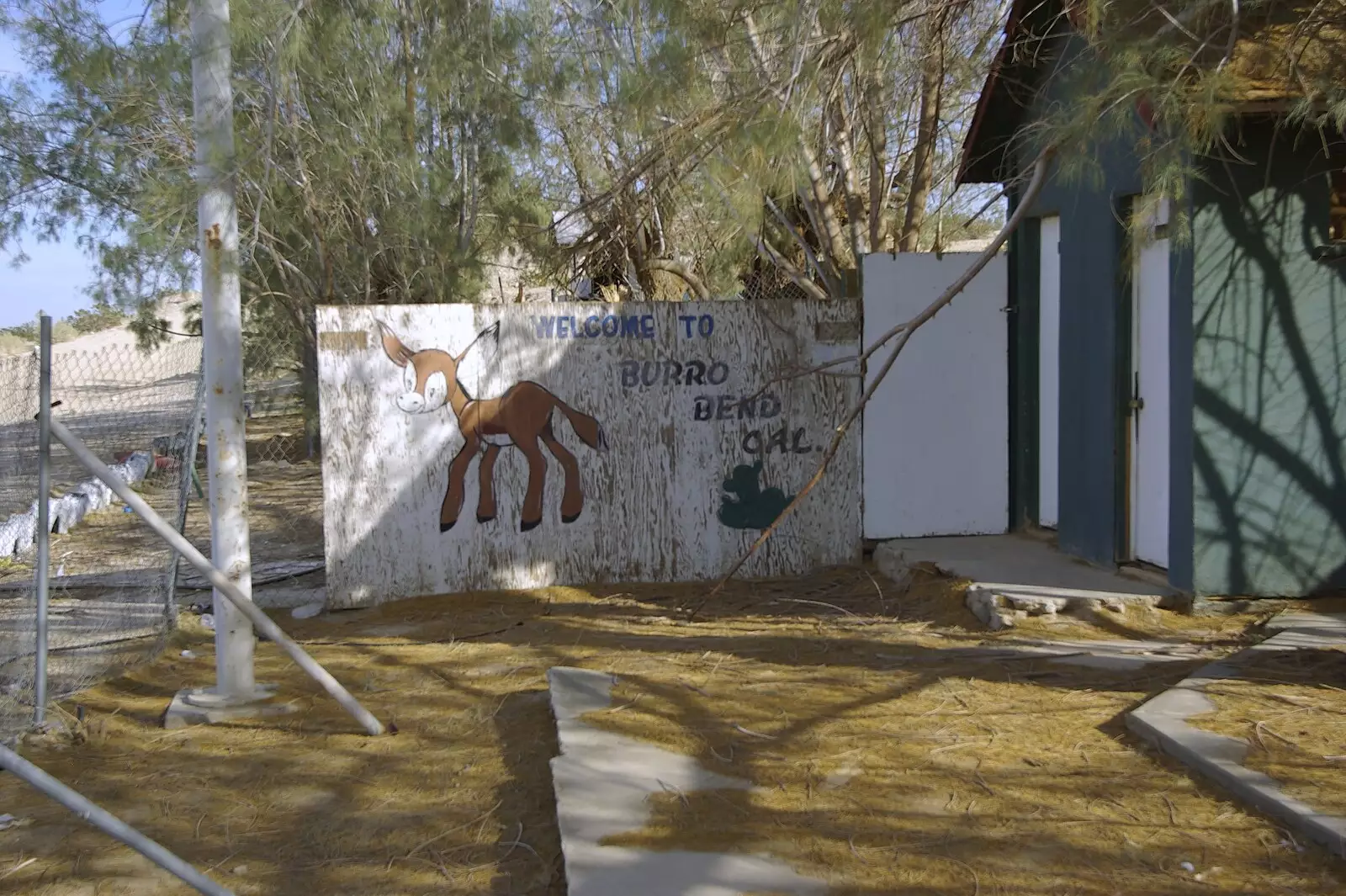 'Welcome to Burro Bend, California', from The End of the World: Julian to the Salton Sea and Back, California, US - 1st March 2008