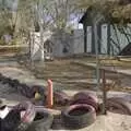 A tyre barricade, The End of the World: Julian to the Salton Sea and Back, California, US - 1st March 2008