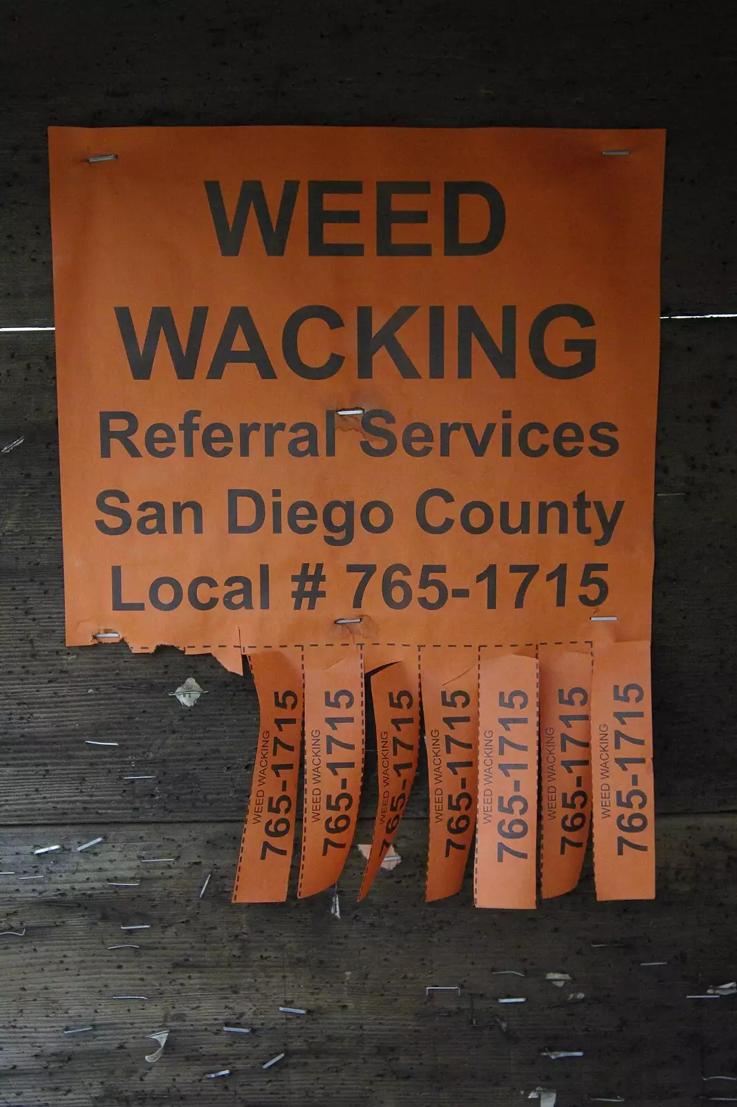 Amusing sign advertising 'weed wacking', from The End of the World: Julian to the Salton Sea and Back, California, US - 1st March 2008