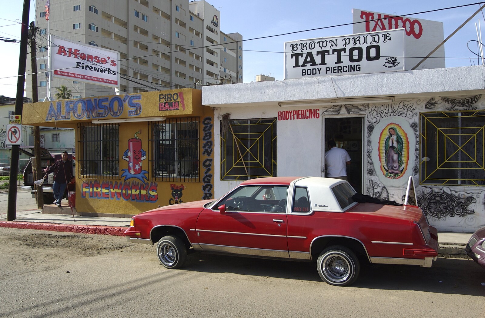 Rosarito and Tijuana, Baja California, Mexico - 2nd March 2008: Brown Pride tattoos