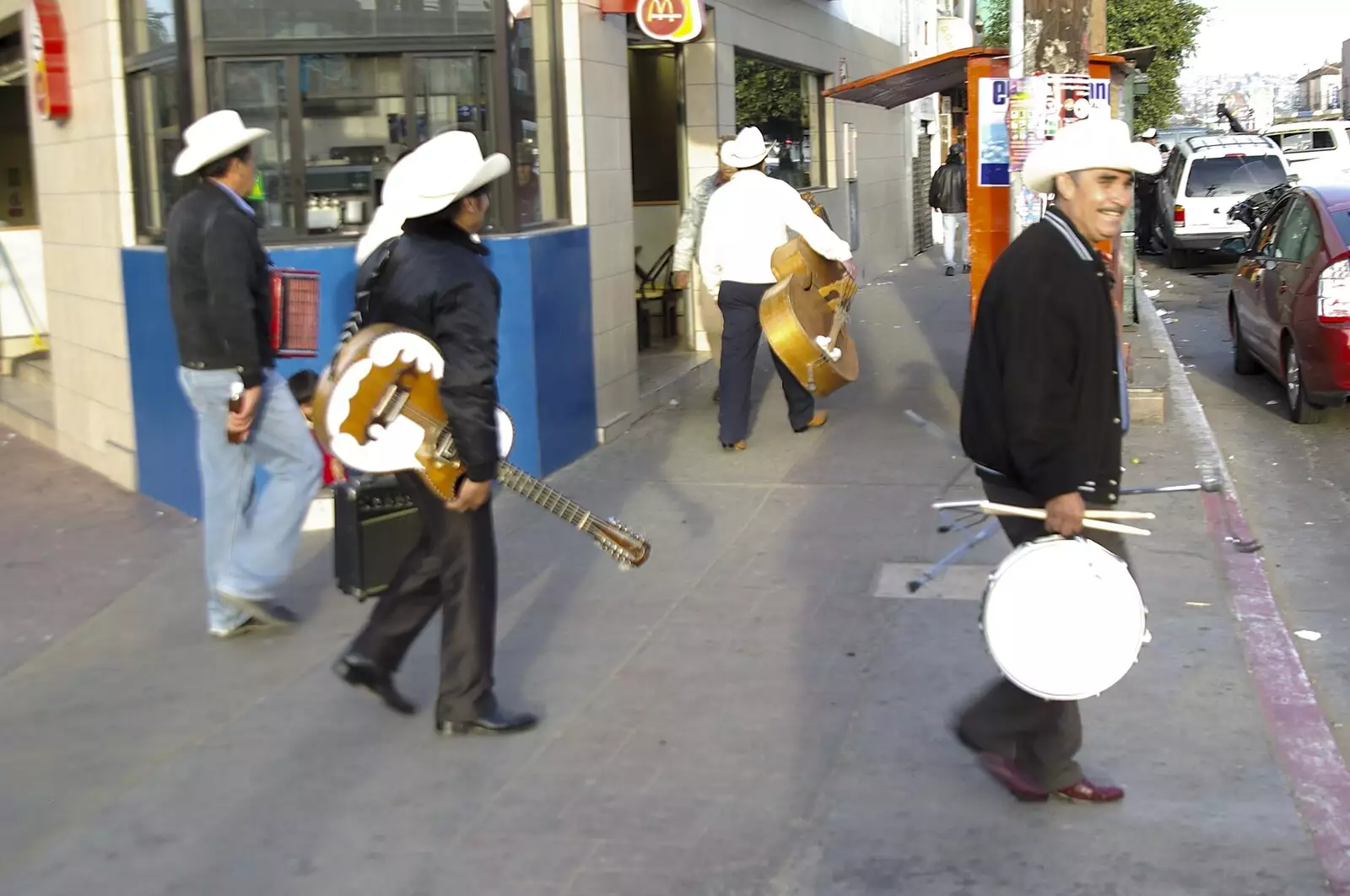 Bands of musicians roam the streets, from Rosarito and Tijuana, Baja California, Mexico - 2nd March 2008