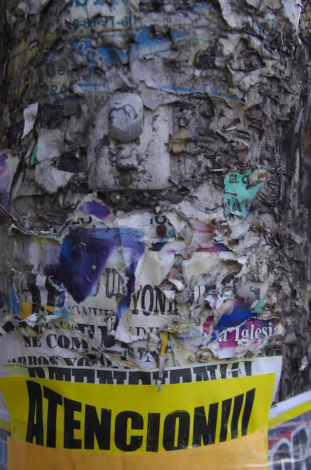 The remains of a million posters linger, from Rosarito and Tijuana, Baja California, Mexico - 2nd March 2008